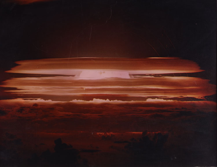Cherokee shot, Operation Redwing — air-dropped thermonuclear detonation at 1,326 metres off Namu Island, Bikini Atoll, Marshall Islands, 21 May 1956 (local); yield 3.8 megatonnes.