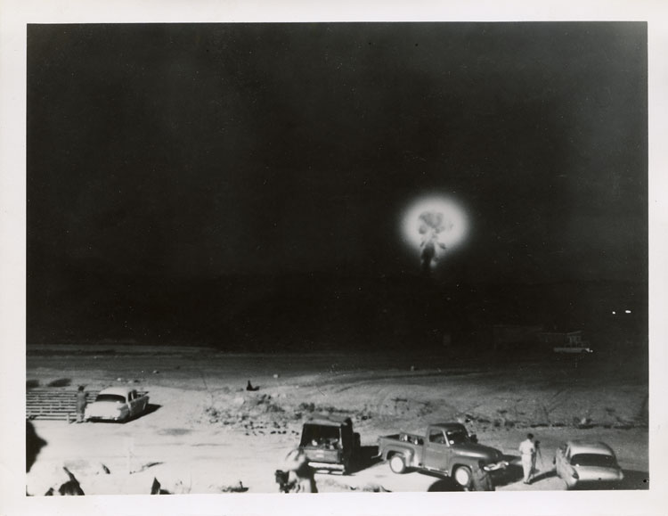 Shot Tesla, Operation Teapot — 91-metre tower detonation, Nevada Test Site (Area 9b, Yucca Flat), 1 March 1955; yield 7 kilotonnes.