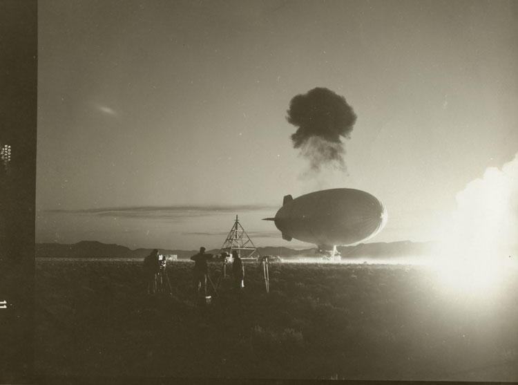 Shot Franklin, Operation Plumbbob — 91-metre tower detonation, Nevada Test Site (Area 3, Yucca Flat), 2 June 1957; yield about 140 tonnes of TNT equivalent. Credit: Unknown. Catalogue no. strangelove-2233.