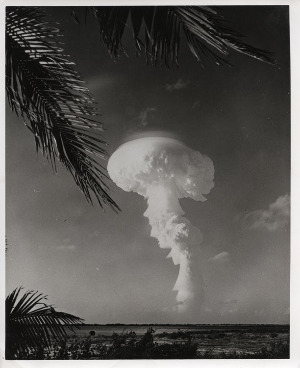 Shot Encino, Operation Dominic — B-52 air-dropped thermonuclear detonation at about 1,680 metres, over the Pacific near Christmas Island, 12 May 1962; yield 500 kilotonnes.