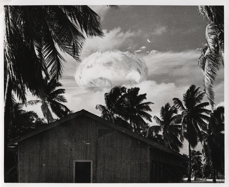 Shot Chetco, Operation Dominic — B-52 parachute-retarded airdrop at about 2,100 metres, over the Pacific about 16 kilometres south of Christmas Island, 19 May 1962; yield 73 kilotonnes.