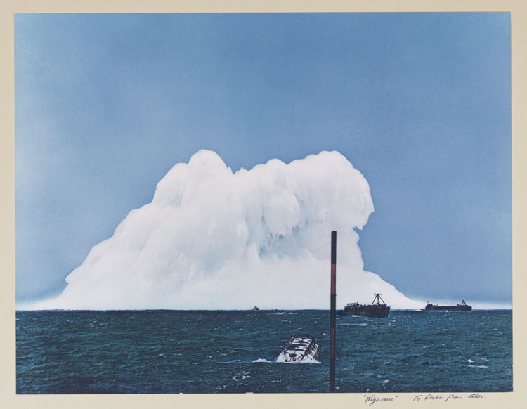 Operation Wigwam — deep underwater nuclear detonation, device 610 metres below the surface of the Pacific Ocean about 800 kilometres southwest of San Diego, California, 14 May 1955; yield 30 kilotonnes.